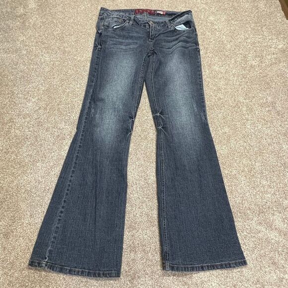 Bongo womens /jr. Flare jeans sz 13 cowgirl rodeo Equestrian Riding Y2K - Picture 2 of 12